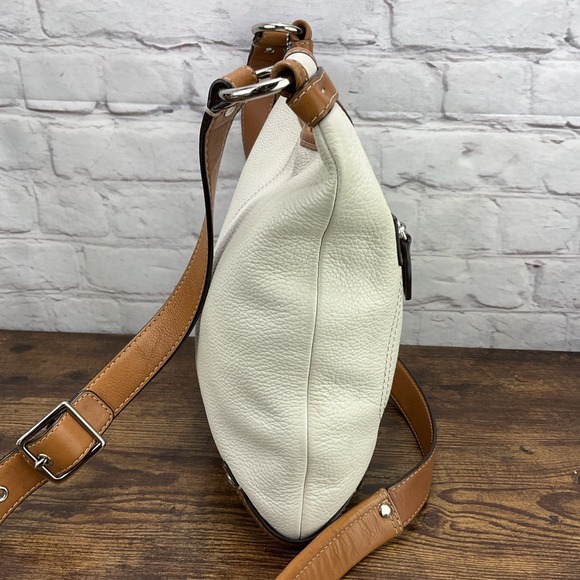 Coach Penelope Hippie Cream Pebbled Leather Slim Satchel Purse Crossbody F14679 - Picture 4 of 8